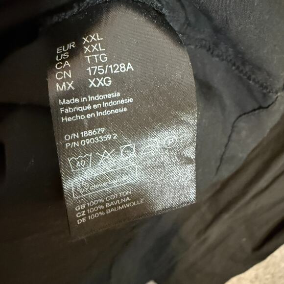 H&M Dress Womens 2XL Black Ruffle Cottage Core Goth Mini Stretch Balloon Sleeve - Picture 11 of 13